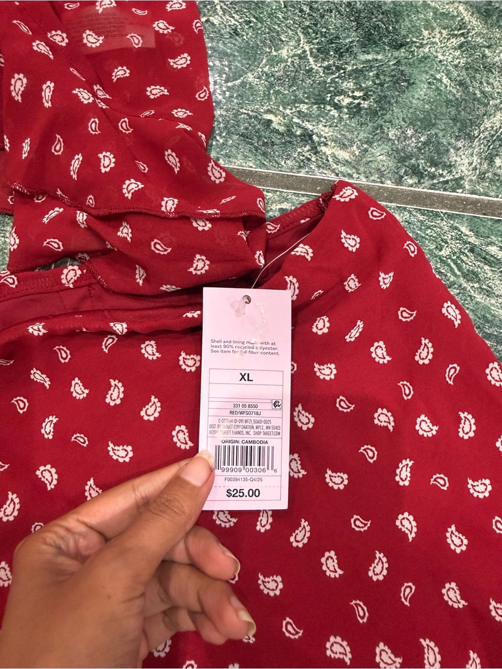 Set! Women's Flyaway Bandana Tank Top & Skirt- Wild Fable Red Paisley XL NWT - Picture 7 of 16